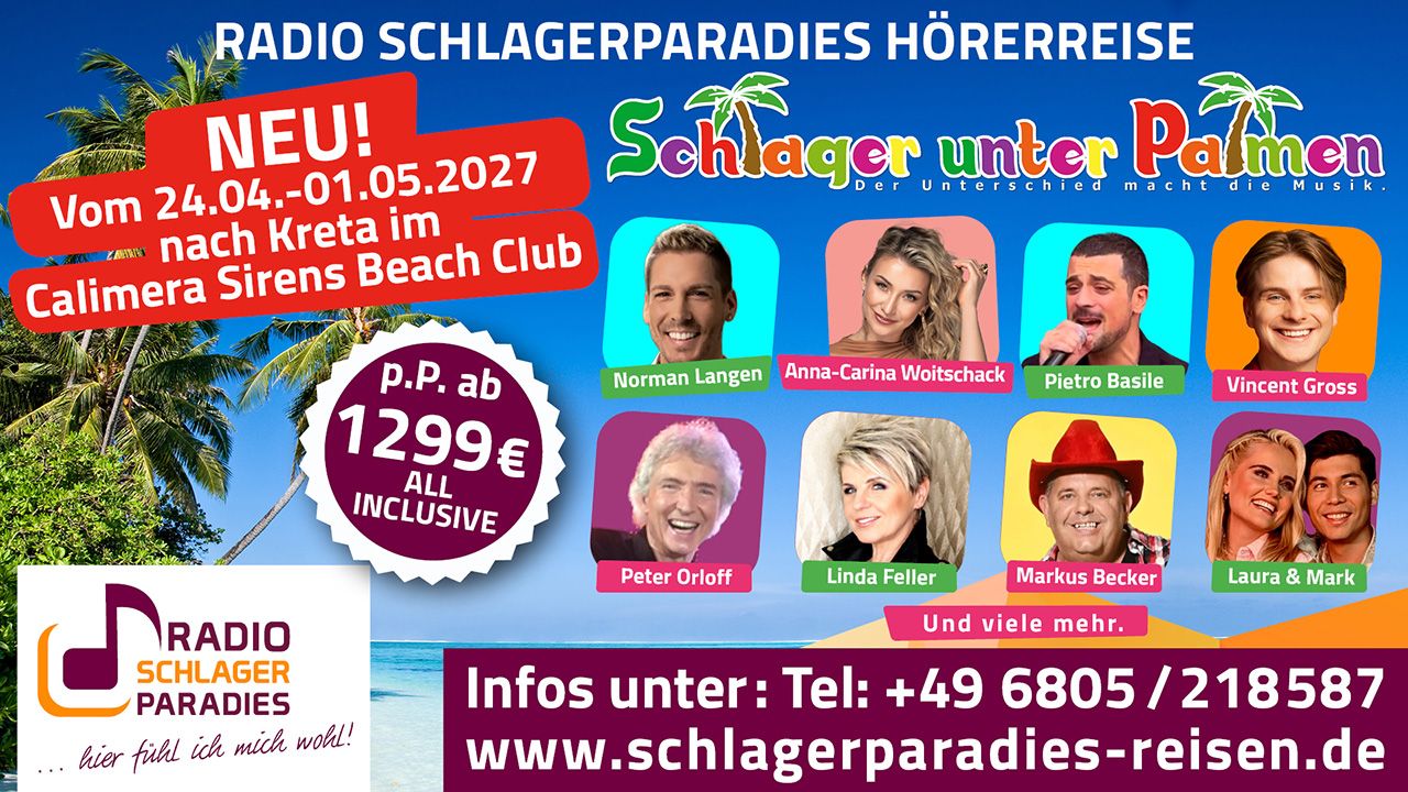 Schlager unter Palmen 2027 Kreta