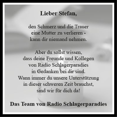 Stefan Mross in Trauer