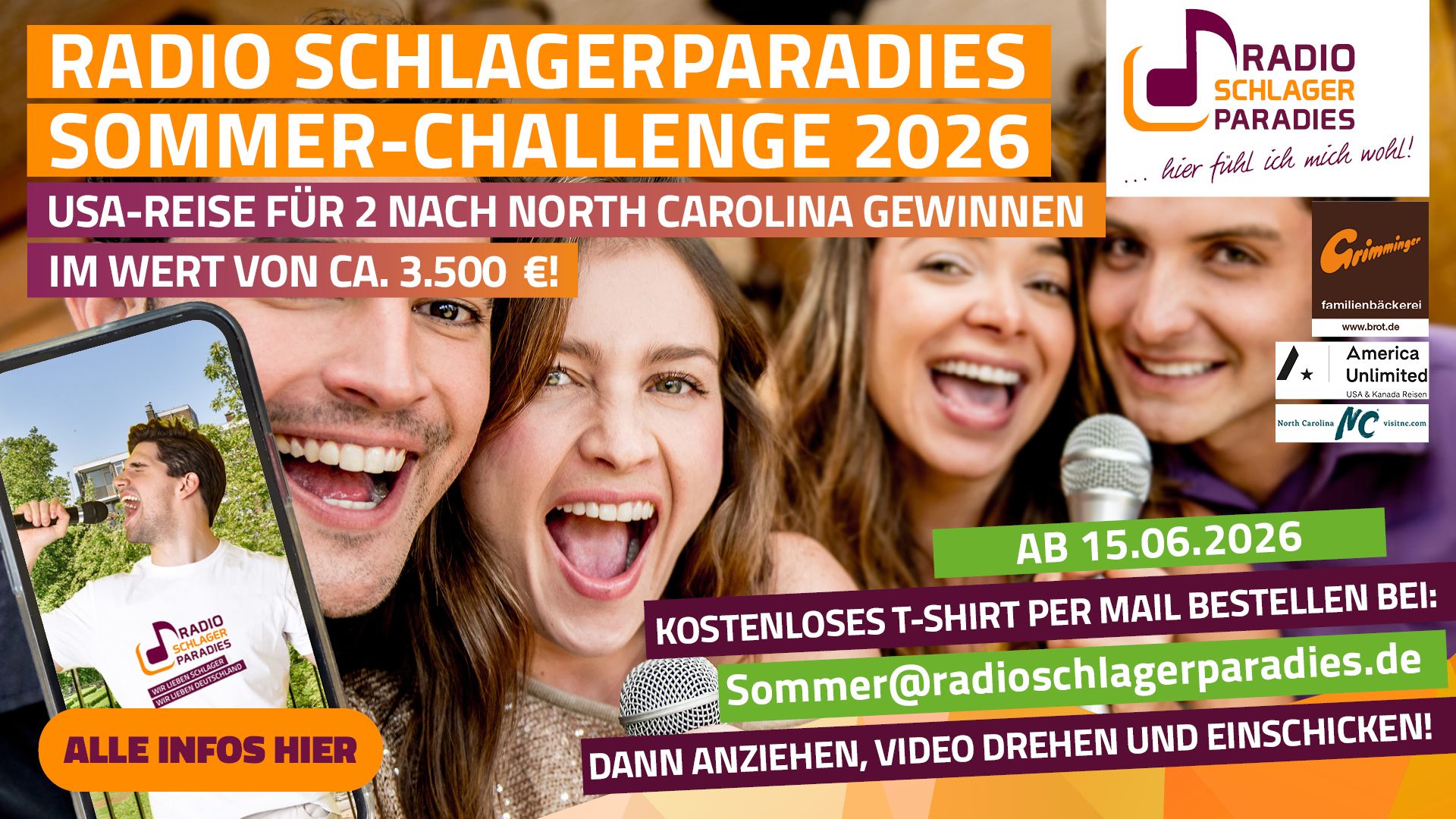 Sommer Challenge Reise nach North Carolina